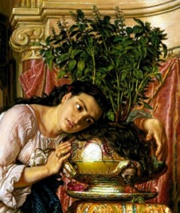 Detail of Isabella and the Pot of Basil, by William Holman Hunt. In the collections of the Tyne & Wear Museums, Tyneside and Wearside, Newcastle, United Kingdom. Detail of Isabella and the Pot of Basil, by William Holman Hunt. In the collections of the Tyne & Wear Museums, Tyneside and Wearside, Newcastle, United Kingdom.