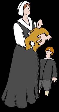 A Puritan Mother. Long before the invention of baby monitors, pop-up wipes and Pampers.