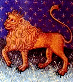A medieval illustration of the astrological Leo